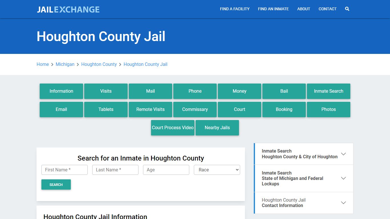 Houghton County Jail Roster Lookup, MI, Inmate Search